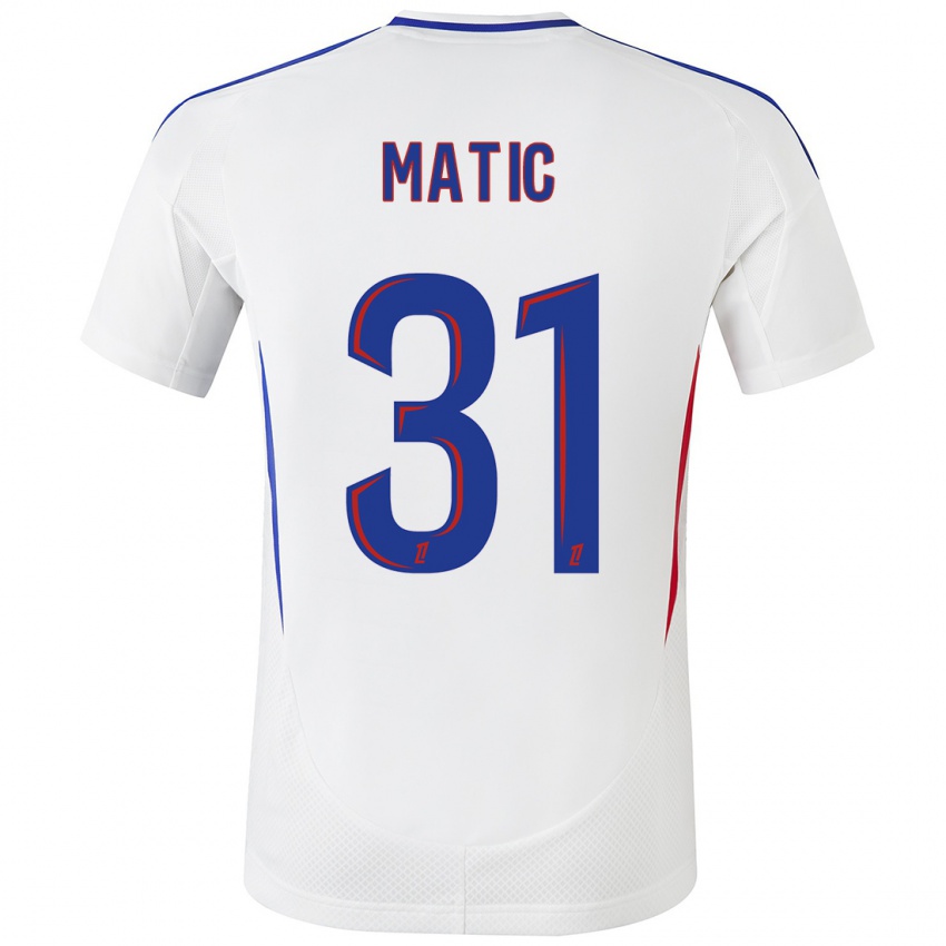 Niño Camiseta Nemanja Matic #31 Blanco Azul 1ª Equipación 2024/25 La Camisa Perú