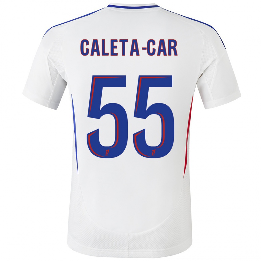 Niño Camiseta Duje Caleta-Car #55 Blanco Azul 1ª Equipación 2024/25 La Camisa Perú