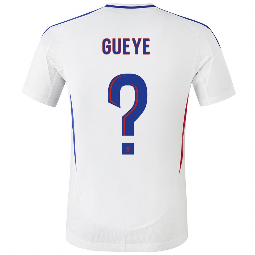 Niño Camiseta Thiema Gueye #0 Blanco Azul 1ª Equipación 2024/25 La Camisa Perú