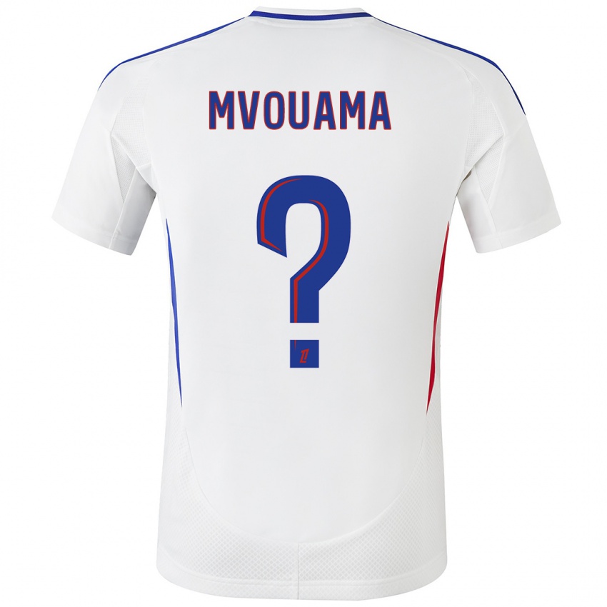 Niño Camiseta Olivier Mvouama #0 Blanco Azul 1ª Equipación 2024/25 La Camisa Perú