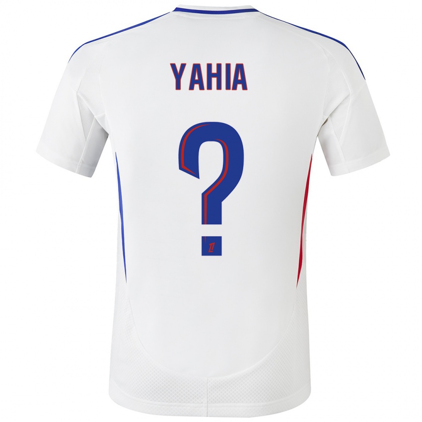 Niño Camiseta Kelyan Yahia #0 Blanco Azul 1ª Equipación 2024/25 La Camisa Perú