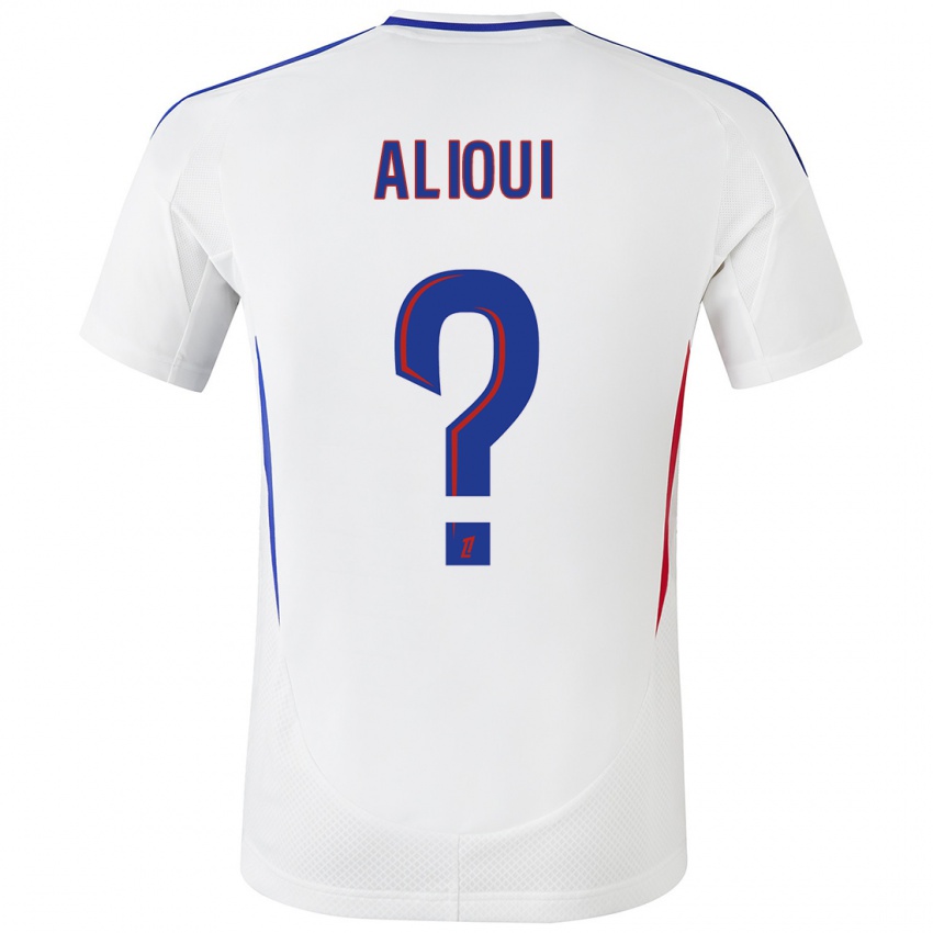 Niño Camiseta Adam Alioui #0 Blanco Azul 1ª Equipación 2024/25 La Camisa Perú