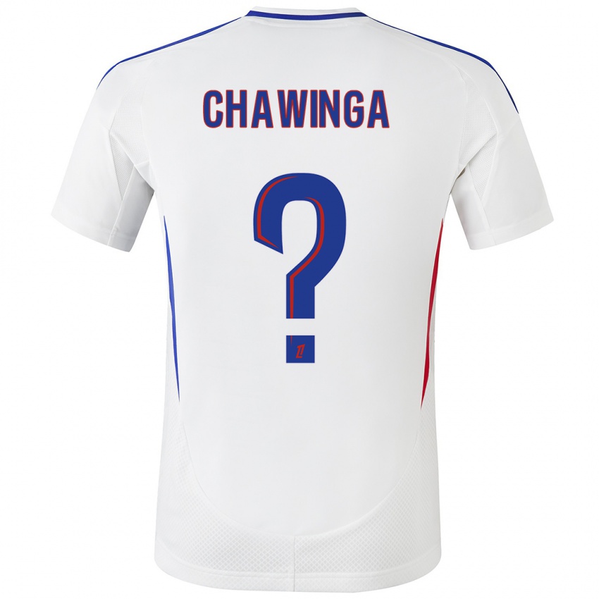 Niño Camiseta Tabitha Chawinga #0 Blanco Azul 1ª Equipación 2024/25 La Camisa Perú