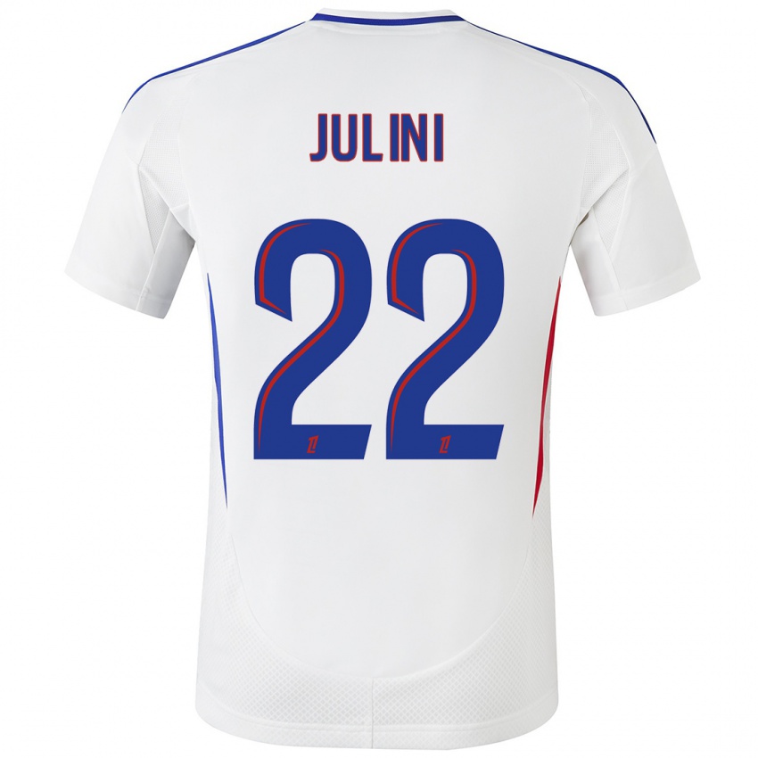 Niño Camiseta Sally Julini #22 Blanco Azul 1ª Equipación 2024/25 La Camisa Perú