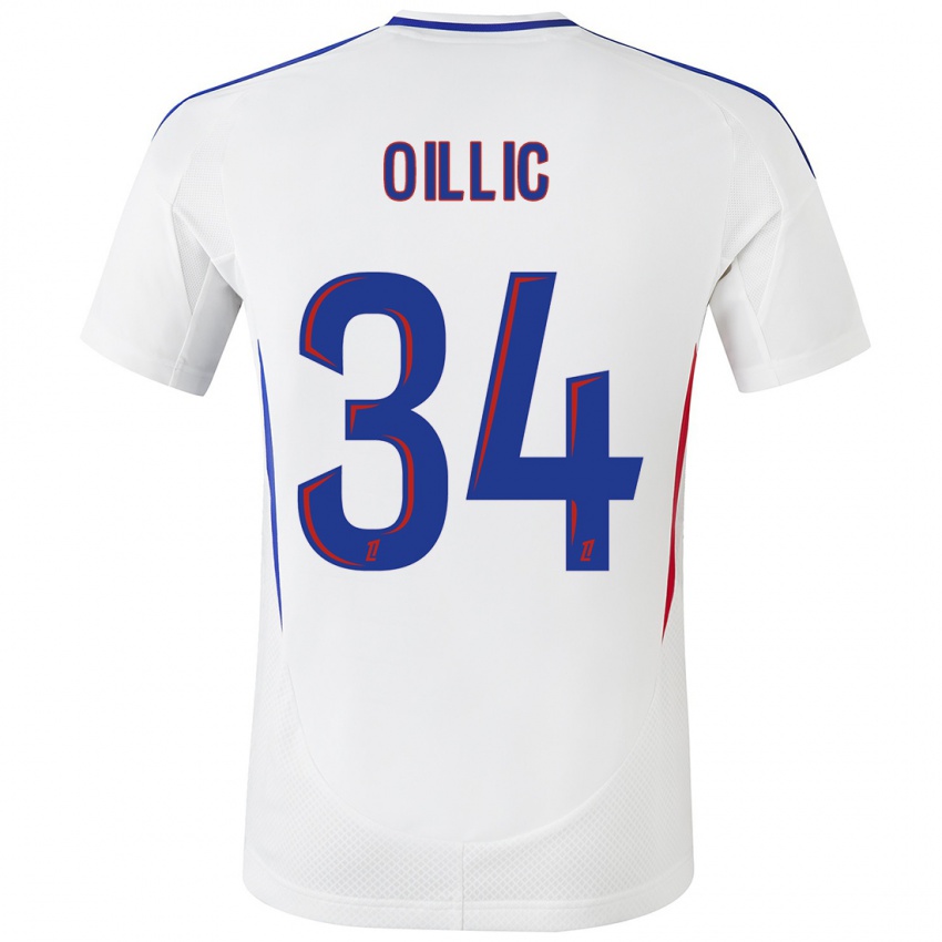 Niño Camiseta Laureen Oillic #34 Blanco Azul 1ª Equipación 2024/25 La Camisa Perú