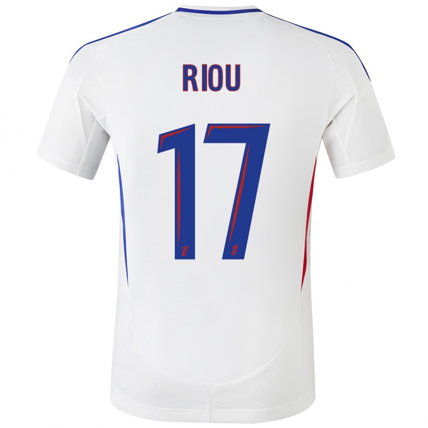 Niño Camiseta Remy Riou #17 Blanco Azul 1ª Equipación 2024/25 La Camisa Perú