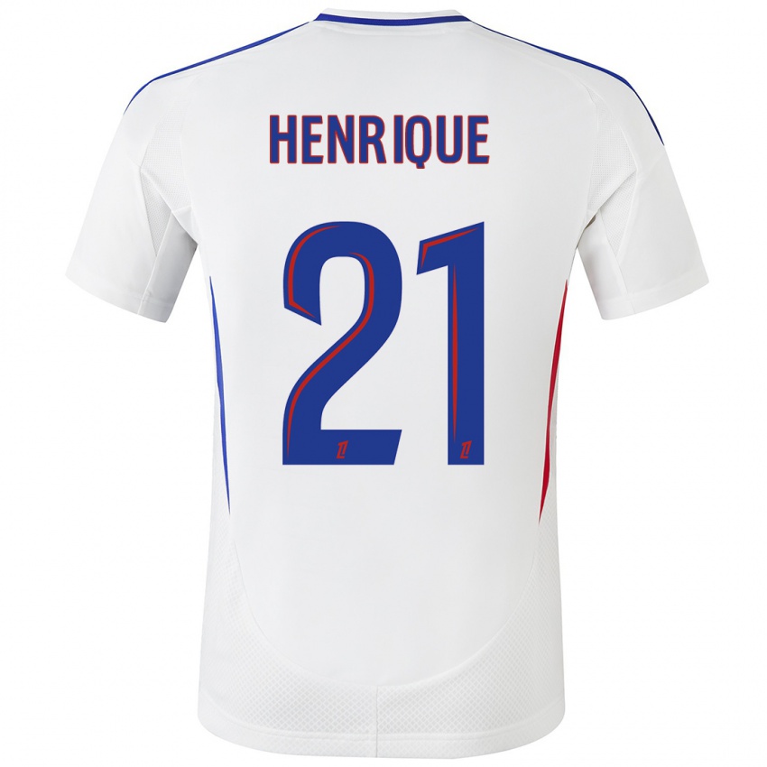 Niño Camiseta Henrique #21 Blanco Azul 1ª Equipación 2024/25 La Camisa Perú