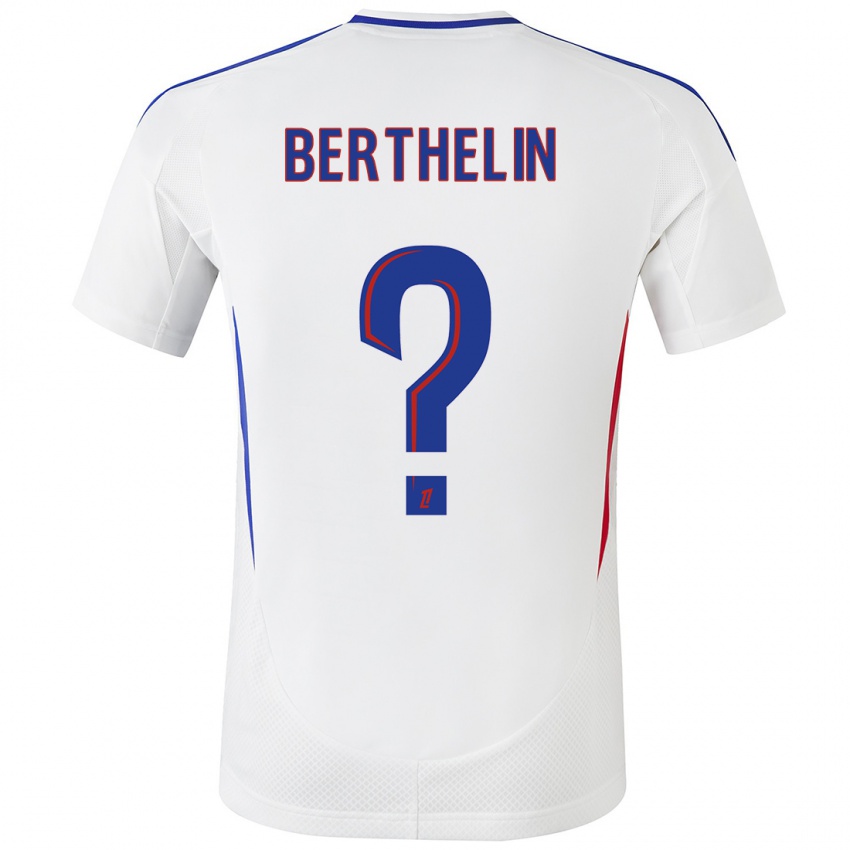 Niño Camiseta Romain Berthelin #0 Blanco Azul 1ª Equipación 2024/25 La Camisa Perú