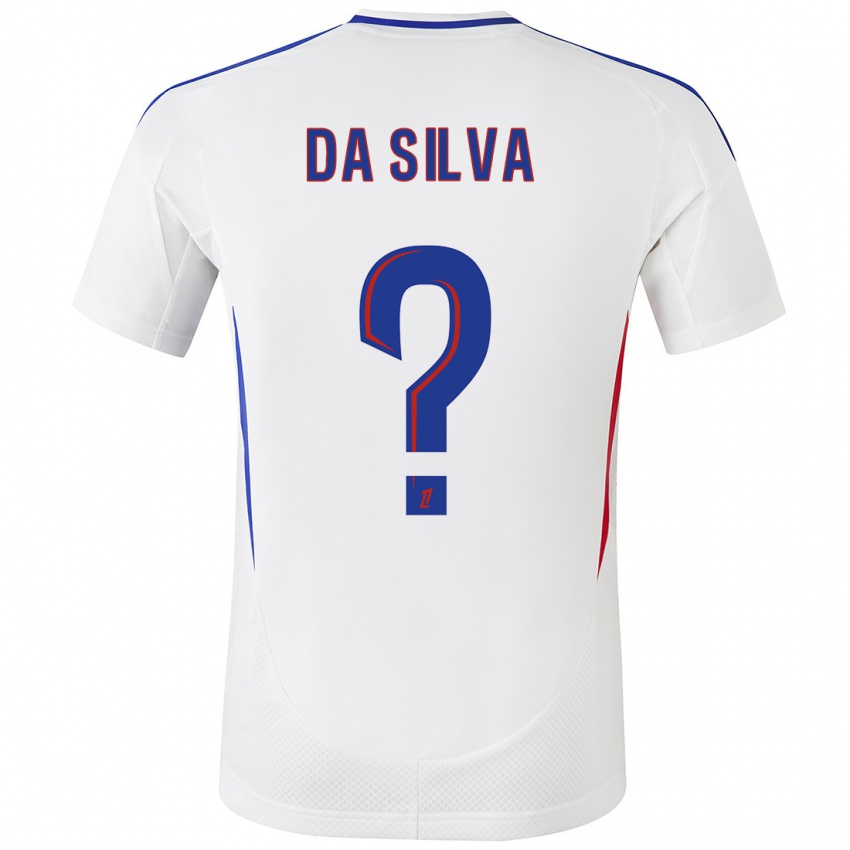 Niño Camiseta Florent Da Silva #0 Blanco Azul 1ª Equipación 2024/25 La Camisa Perú