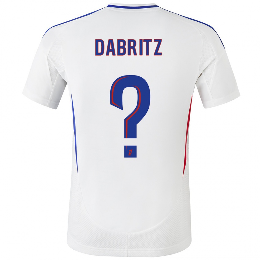 Niño Camiseta Sara Dabritz #0 Blanco Azul 1ª Equipación 2024/25 La Camisa Perú