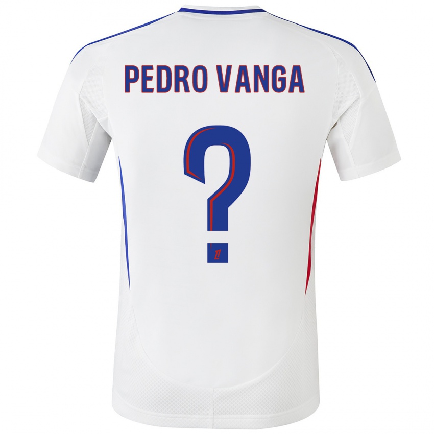 Niño Camiseta Emerson Pedro Vanga #0 Blanco Azul 1ª Equipación 2024/25 La Camisa Perú