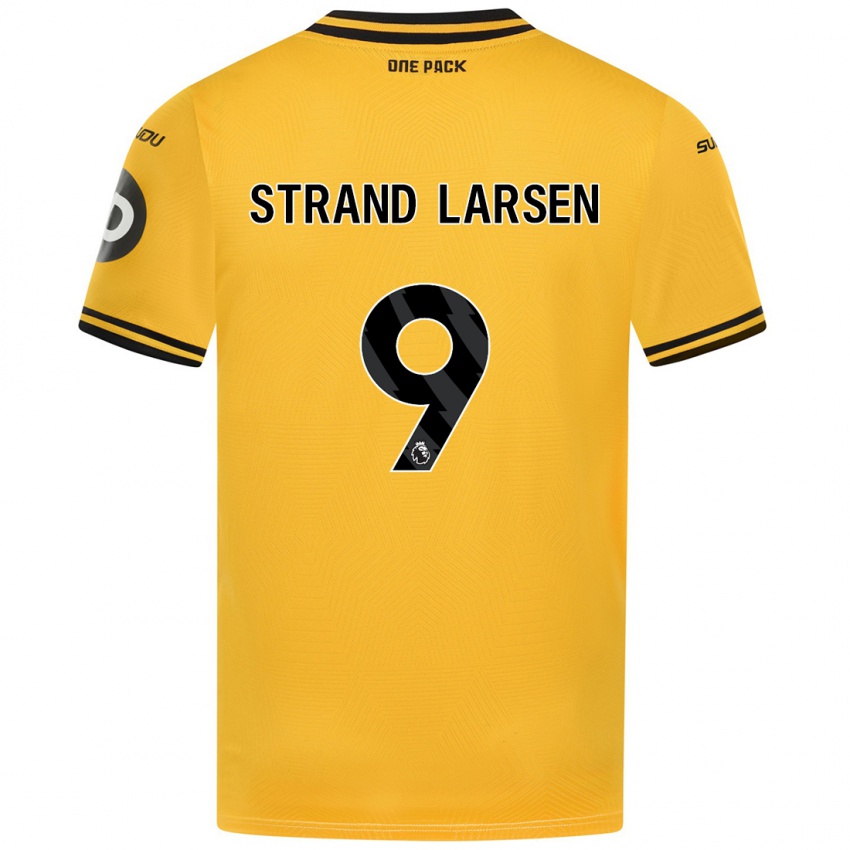 Niño Camiseta Jørgen Strand Larsen #9 Amarillo 1ª Equipación 2024/25 La Camisa Perú