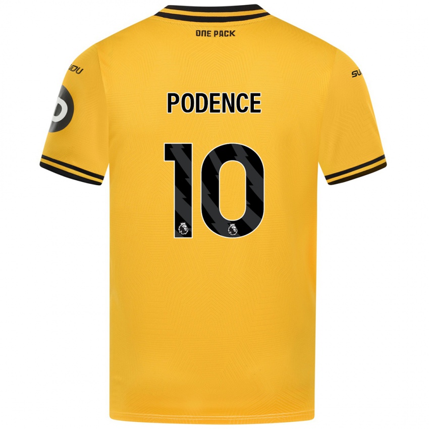 Niño Camiseta Daniel Podence #10 Amarillo 1ª Equipación 2024/25 La Camisa Perú