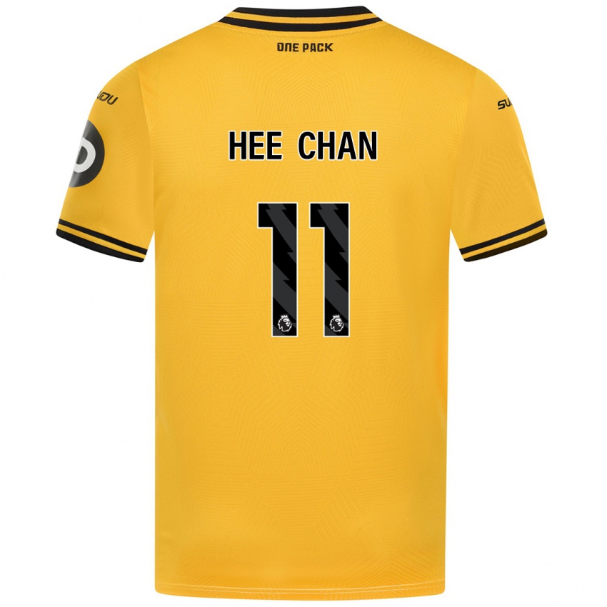 Niño Camiseta Hee-Chan Hwang #11 Amarillo 1ª Equipación 2024/25 La Camisa Perú