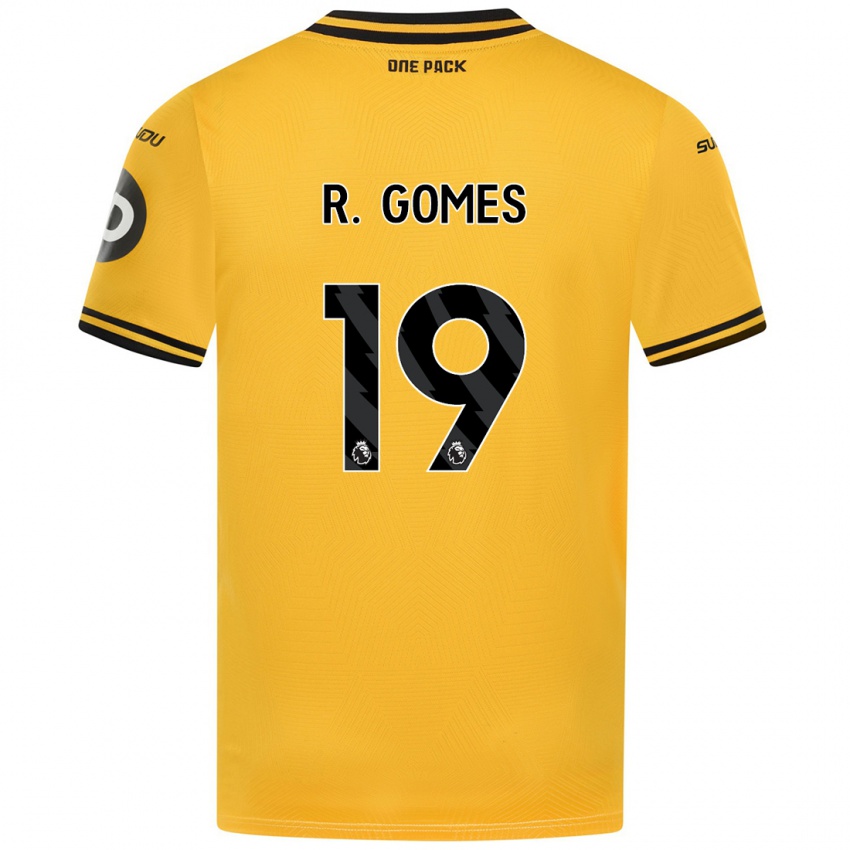 Niño Camiseta Rodrigo Gomes #19 Amarillo 1ª Equipación 2024/25 La Camisa Perú