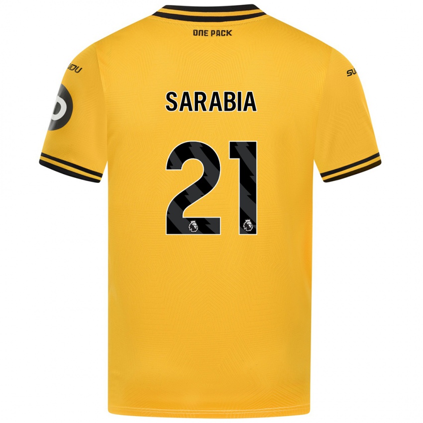 Niño Camiseta Pablo Sarabia #21 Amarillo 1ª Equipación 2024/25 La Camisa Perú