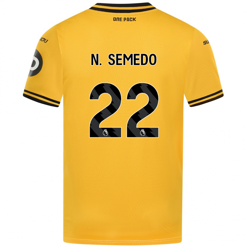 Niño Camiseta Nelson Semedo #22 Amarillo 1ª Equipación 2024/25 La Camisa Perú