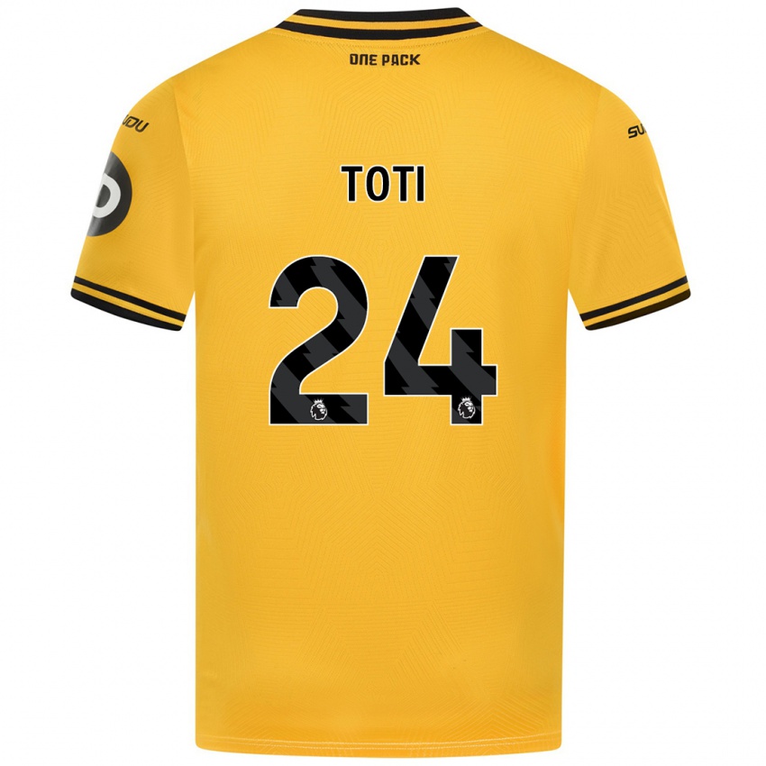 Niño Camiseta Toti #24 Amarillo 1ª Equipación 2024/25 La Camisa Perú