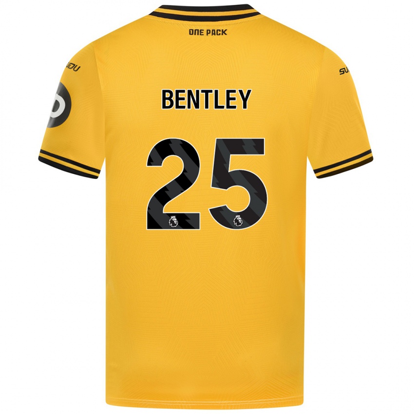 Niño Camiseta Daniel Bentley #25 Amarillo 1ª Equipación 2024/25 La Camisa Perú