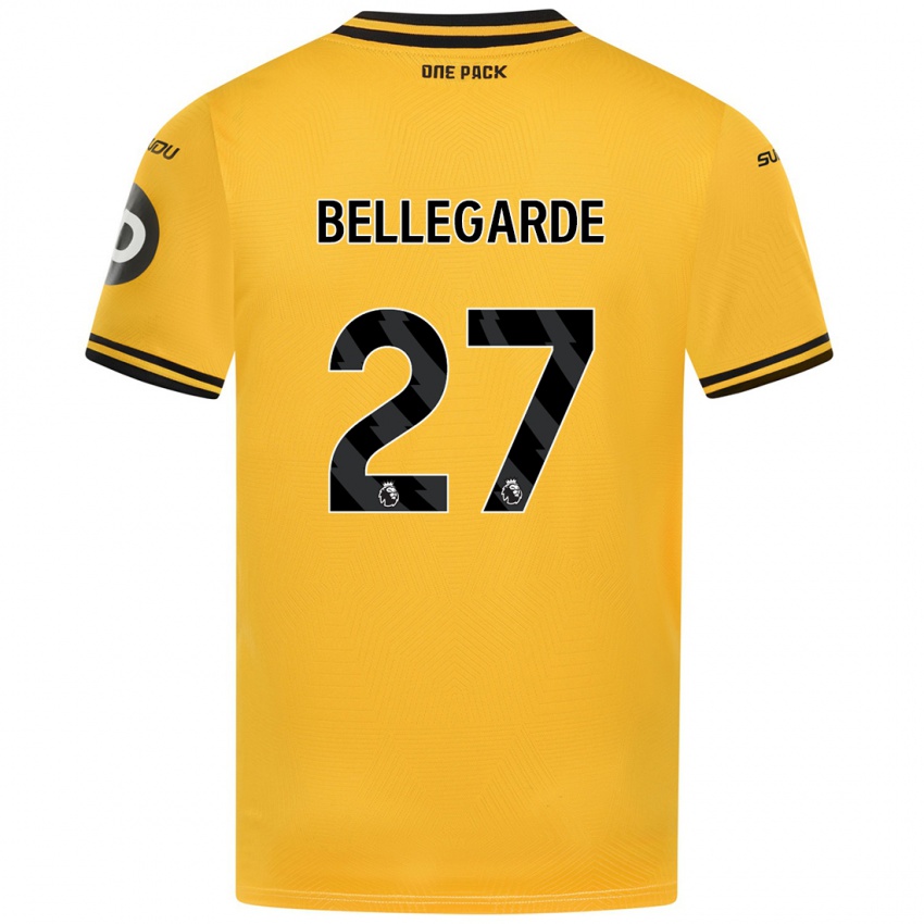 Niño Camiseta Jean-Ricner Bellegarde #27 Amarillo 1ª Equipación 2024/25 La Camisa Perú