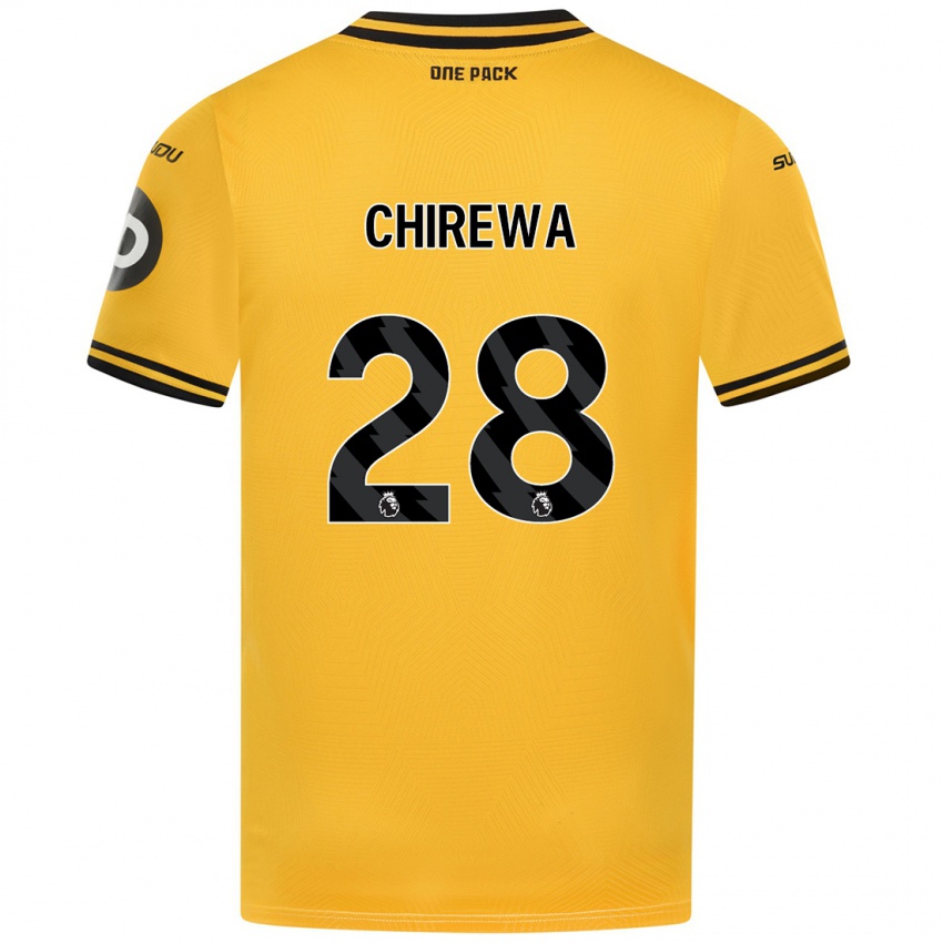 Niño Camiseta Tawanda Chirewa #28 Amarillo 1ª Equipación 2024/25 La Camisa Perú