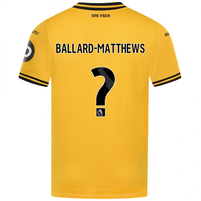 Niño Camiseta Emilio Ballard-Matthews #0 Amarillo 1ª Equipación 2024/25 La Camisa Perú