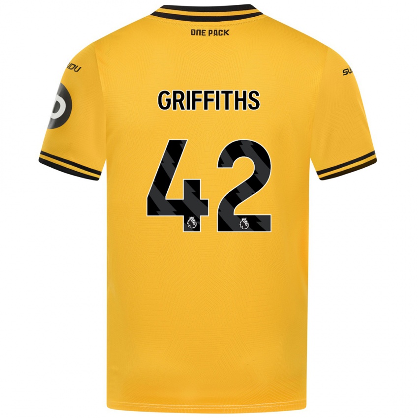 Niño Camiseta Harvey Griffiths #42 Amarillo 1ª Equipación 2024/25 La Camisa Perú