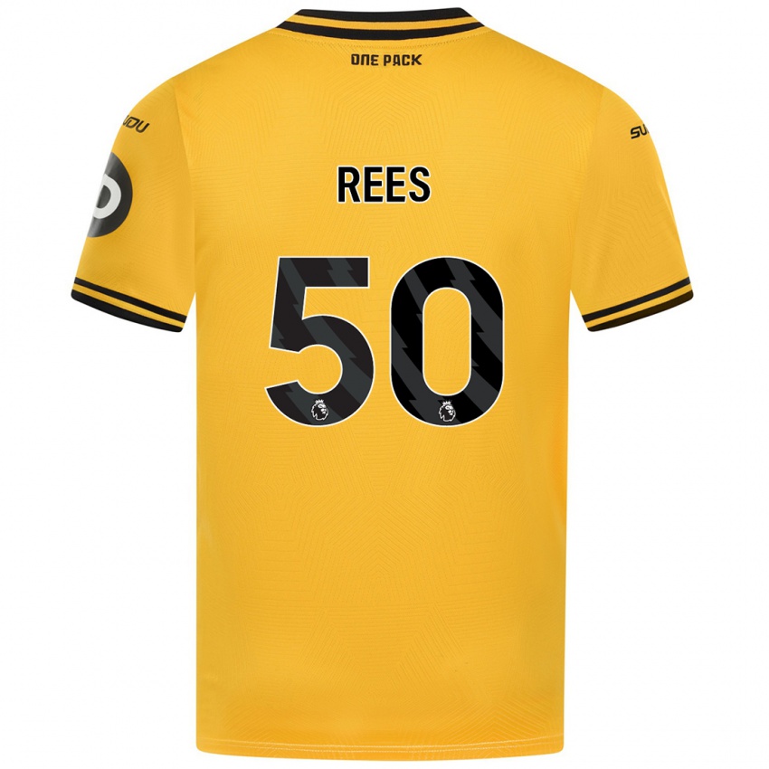 Niño Camiseta Mason Rees #50 Amarillo 1ª Equipación 2024/25 La Camisa Perú