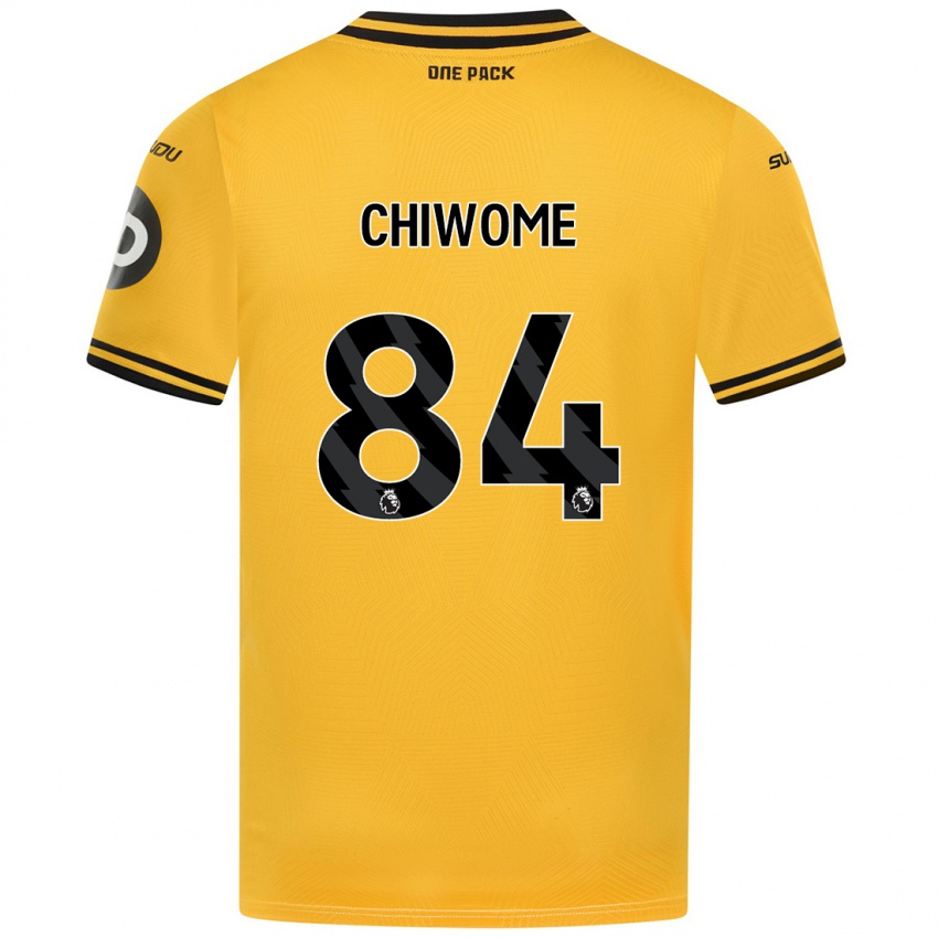 Niño Camiseta Leon Chiwome #84 Amarillo 1ª Equipación 2024/25 La Camisa Perú