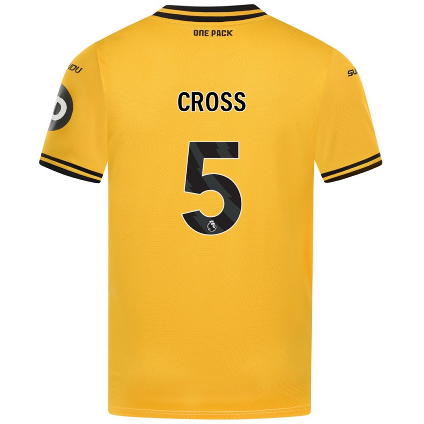 Niño Camiseta Emma Cross #5 Amarillo 1ª Equipación 2024/25 La Camisa Perú