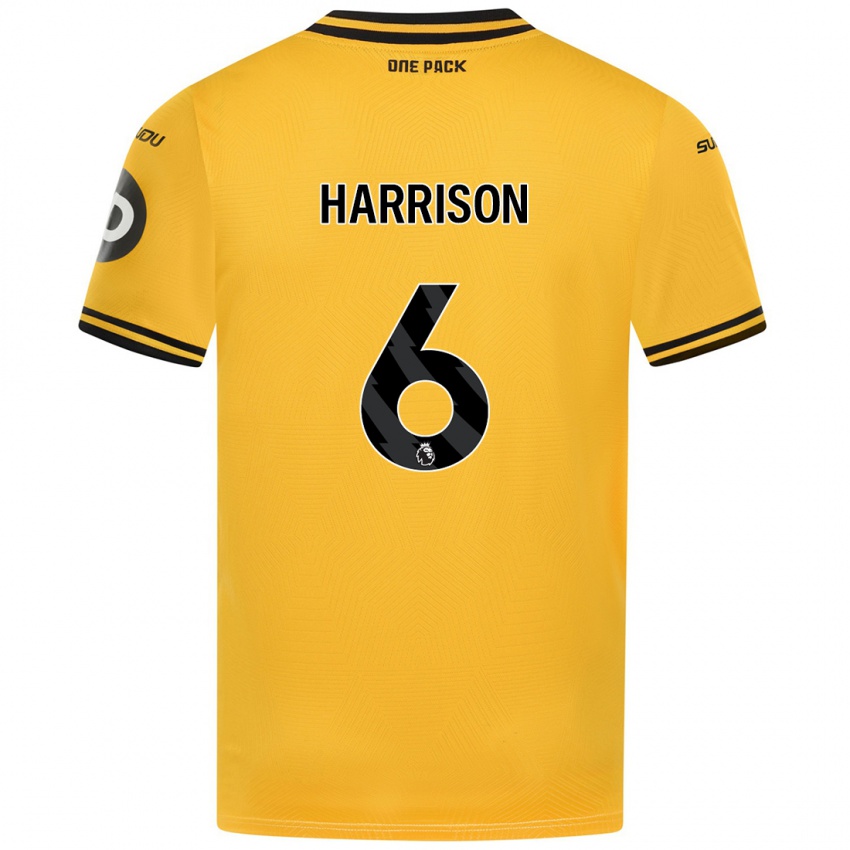 Niño Camiseta Lexie Harrison #6 Amarillo 1ª Equipación 2024/25 La Camisa Perú