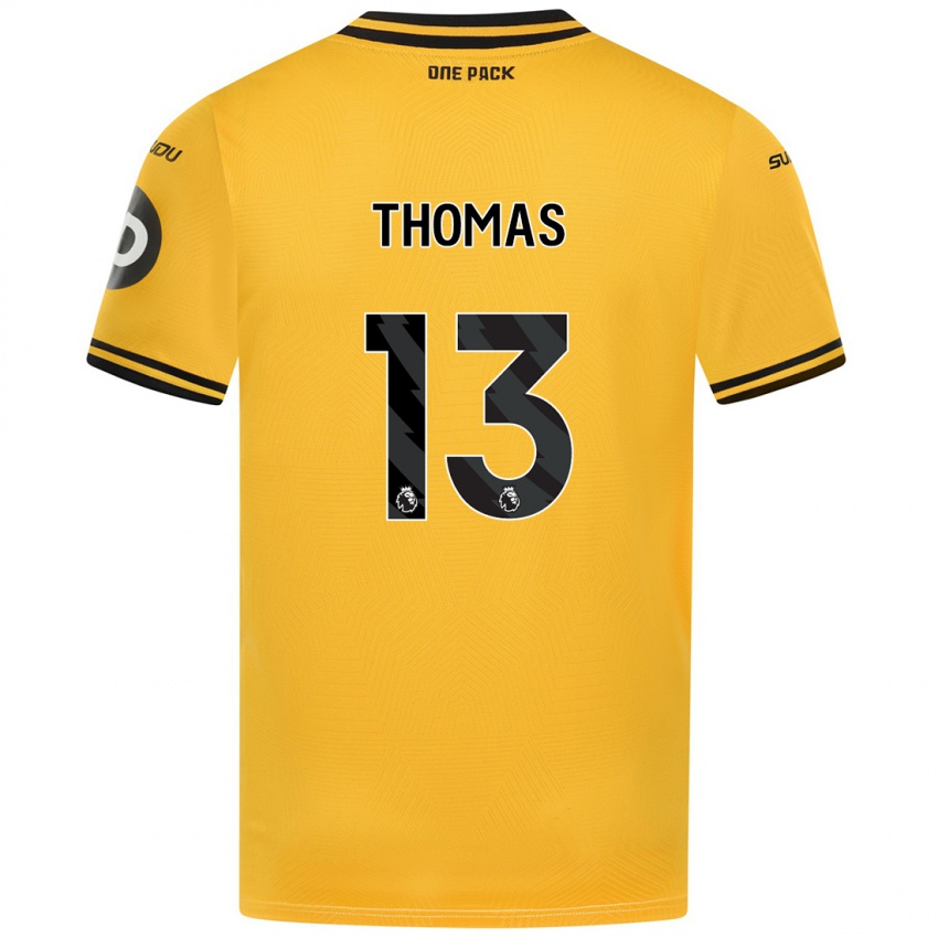 Niño Camiseta Bec Thomas #13 Amarillo 1ª Equipación 2024/25 La Camisa Perú