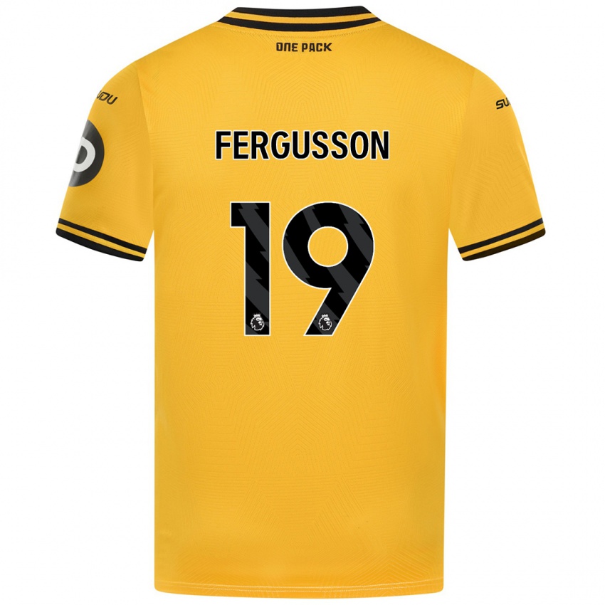 Niño Camiseta Liv Fergusson #19 Amarillo 1ª Equipación 2024/25 La Camisa Perú