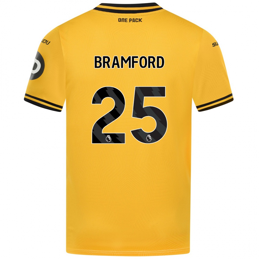 Niño Camiseta Sophie Bramford #25 Amarillo 1ª Equipación 2024/25 La Camisa Perú