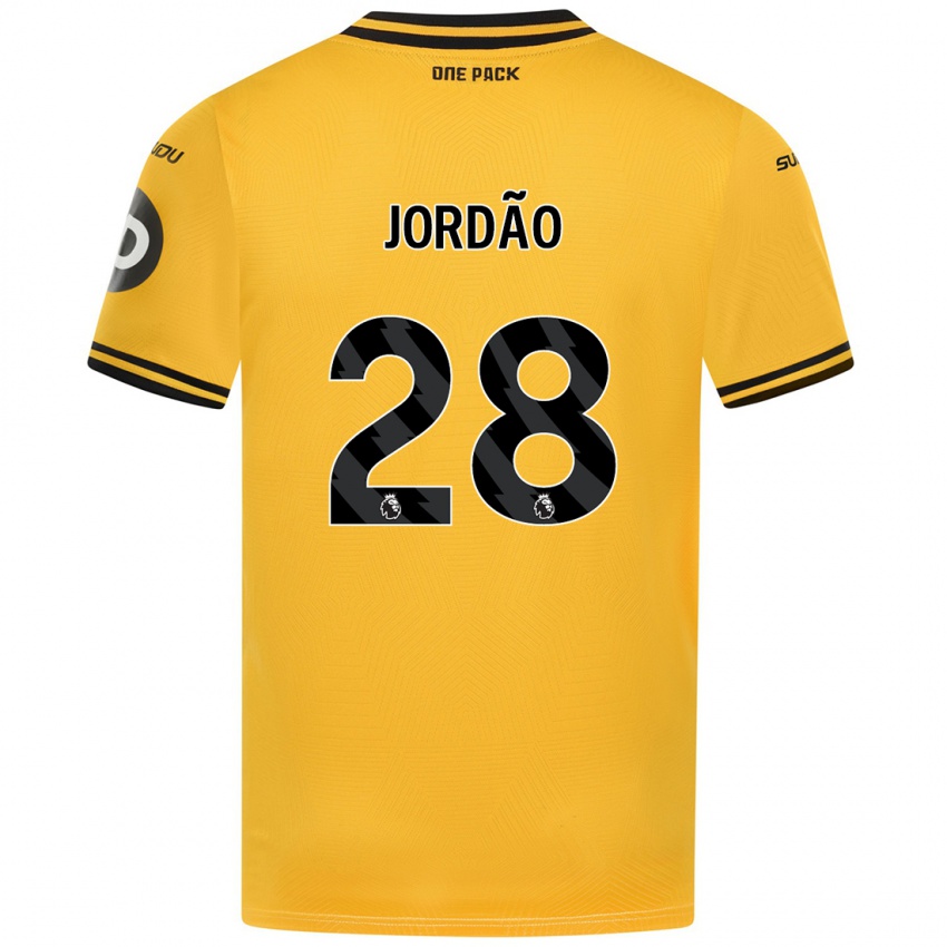 Niño Camiseta Bruno Jordao #28 Amarillo 1ª Equipación 2024/25 La Camisa Perú