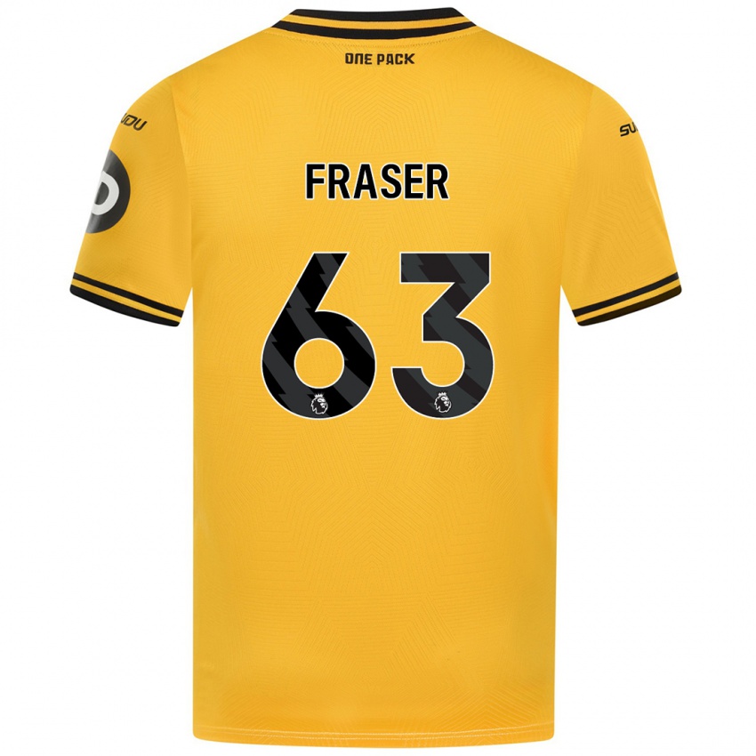 Niño Camiseta Nathan Fraser #63 Amarillo 1ª Equipación 2024/25 La Camisa Perú