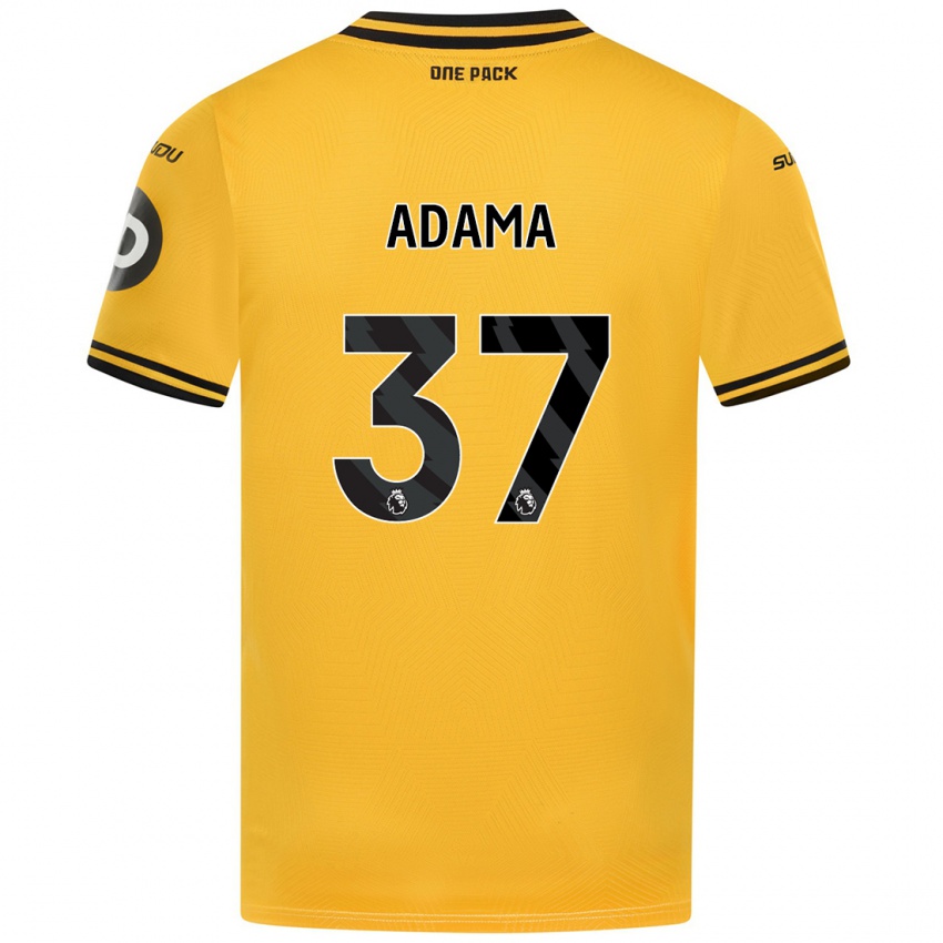 Niño Camiseta Adama Traore #37 Amarillo 1ª Equipación 2024/25 La Camisa Perú