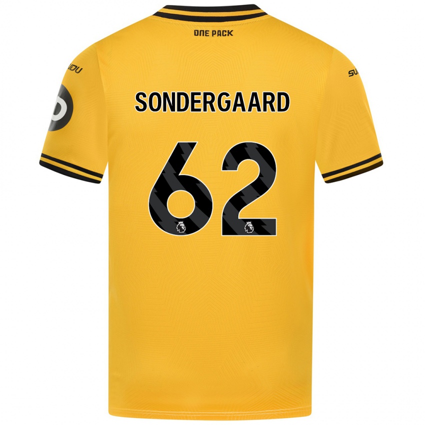 Niño Camiseta Andreas Sondergaard #62 Amarillo 1ª Equipación 2024/25 La Camisa Perú