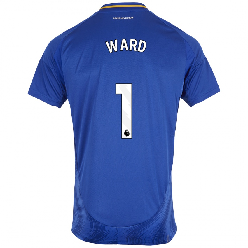 Niño Camiseta Danny Ward #1 Azul Blanco 1ª Equipación 2024/25 La Camisa Perú