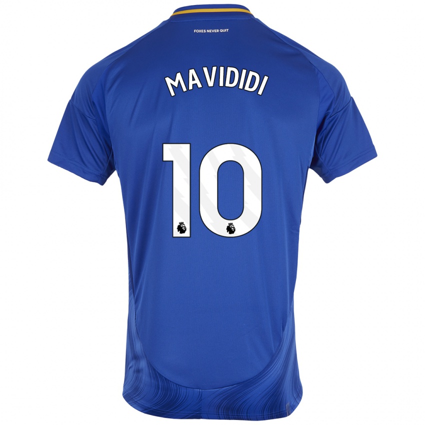 Niño Camiseta Stephy Mavididi #10 Azul Blanco 1ª Equipación 2024/25 La Camisa Perú