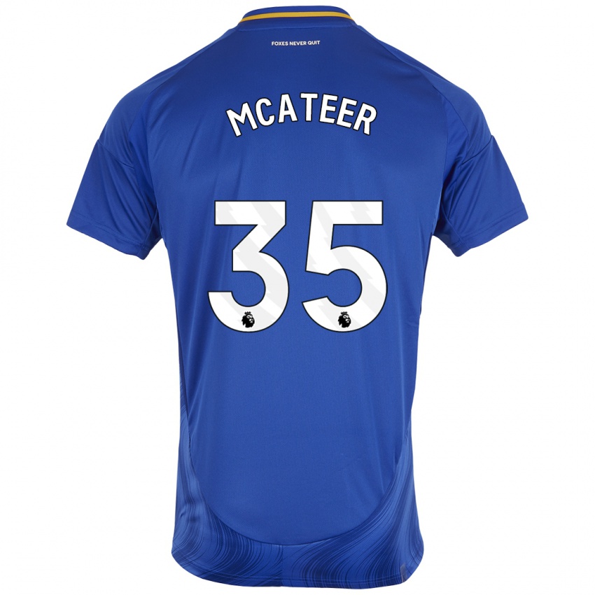 Niño Camiseta Kasey Mcateer #35 Azul Blanco 1ª Equipación 2024/25 La Camisa Perú