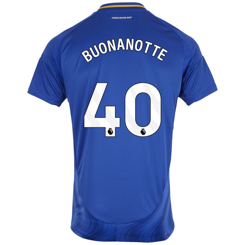 Niño Camiseta Facundo Buonanotte #40 Azul Blanco 1ª Equipación 2024/25 La Camisa Perú