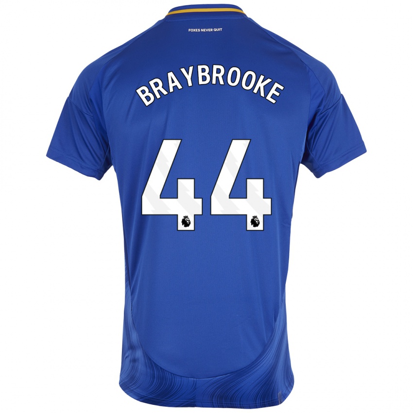 Niño Camiseta Sammy Braybrooke #44 Azul Blanco 1ª Equipación 2024/25 La Camisa Perú