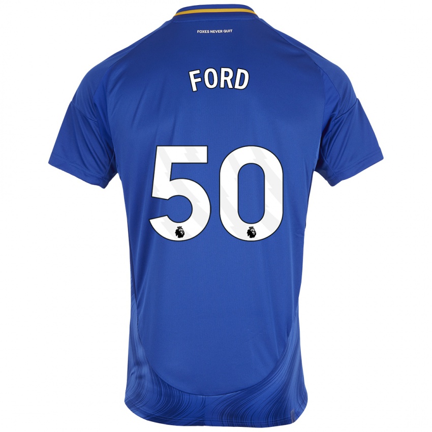 Niño Camiseta Harvey Godsmark-Ford #50 Azul Blanco 1ª Equipación 2024/25 La Camisa Perú