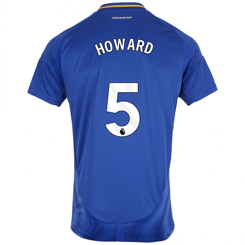 Niño Camiseta Sophie Howard #5 Azul Blanco 1ª Equipación 2024/25 La Camisa Perú