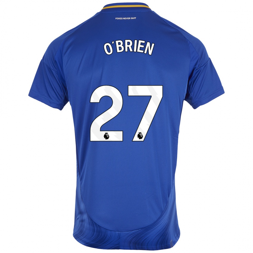 Niño Camiseta Shannon O'brien #27 Azul Blanco 1ª Equipación 2024/25 La Camisa Perú