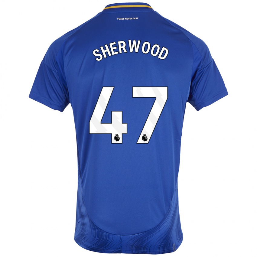 Niño Camiseta Simone Sherwood #47 Azul Blanco 1ª Equipación 2024/25 La Camisa Perú