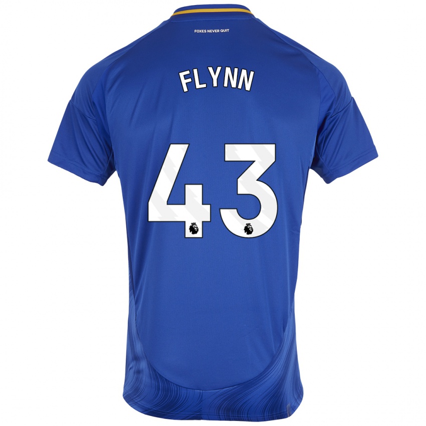 Niño Camiseta Shane Flynn #43 Azul Blanco 1ª Equipación 2024/25 La Camisa Perú