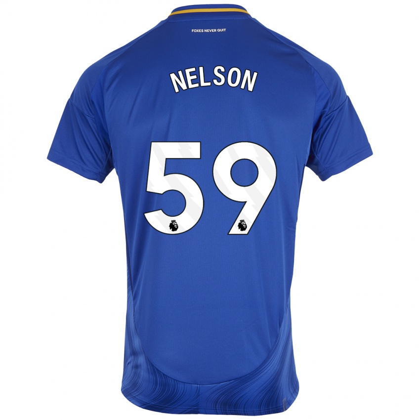 Niño Camiseta Ronny Nelson #59 Azul Blanco 1ª Equipación 2024/25 La Camisa Perú