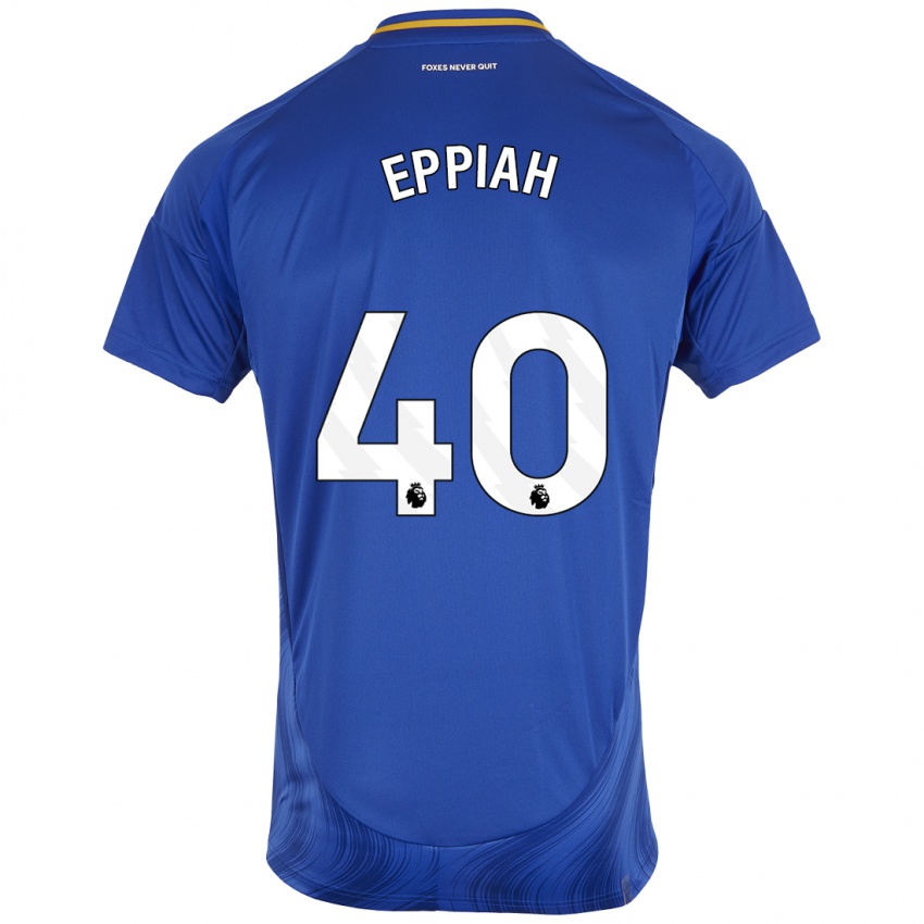 Niño Camiseta Josh Eppiah #40 Azul Blanco 1ª Equipación 2024/25 La Camisa Perú